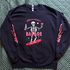 World’s Nicest Bada** Black Crewneck Size Large